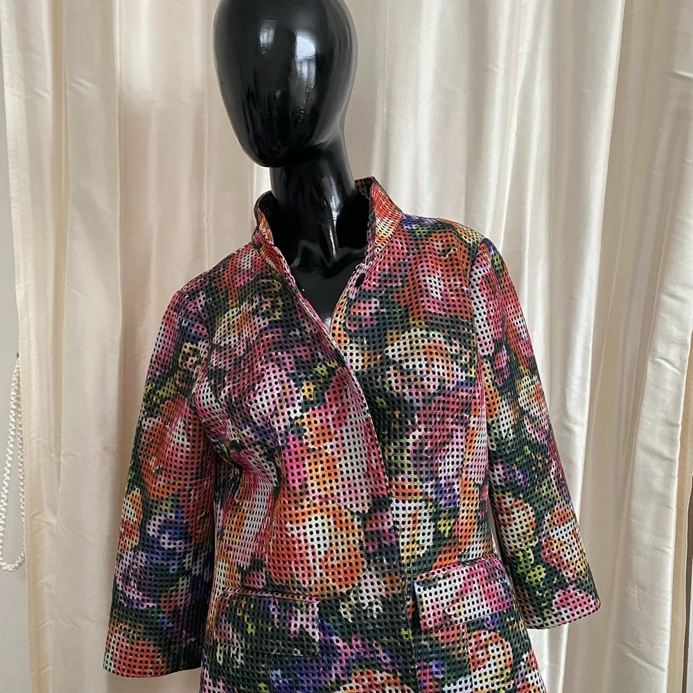 WORTH NEW YORK colorful abstract jacket.  size 8 - Picture 11 of 14